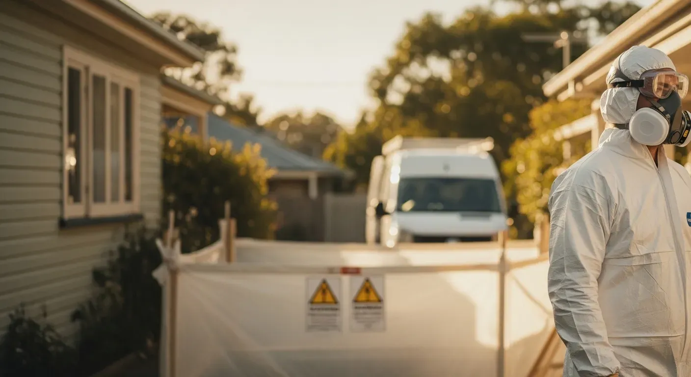 Professional asbestos specialist assessing removal costs in Canberra