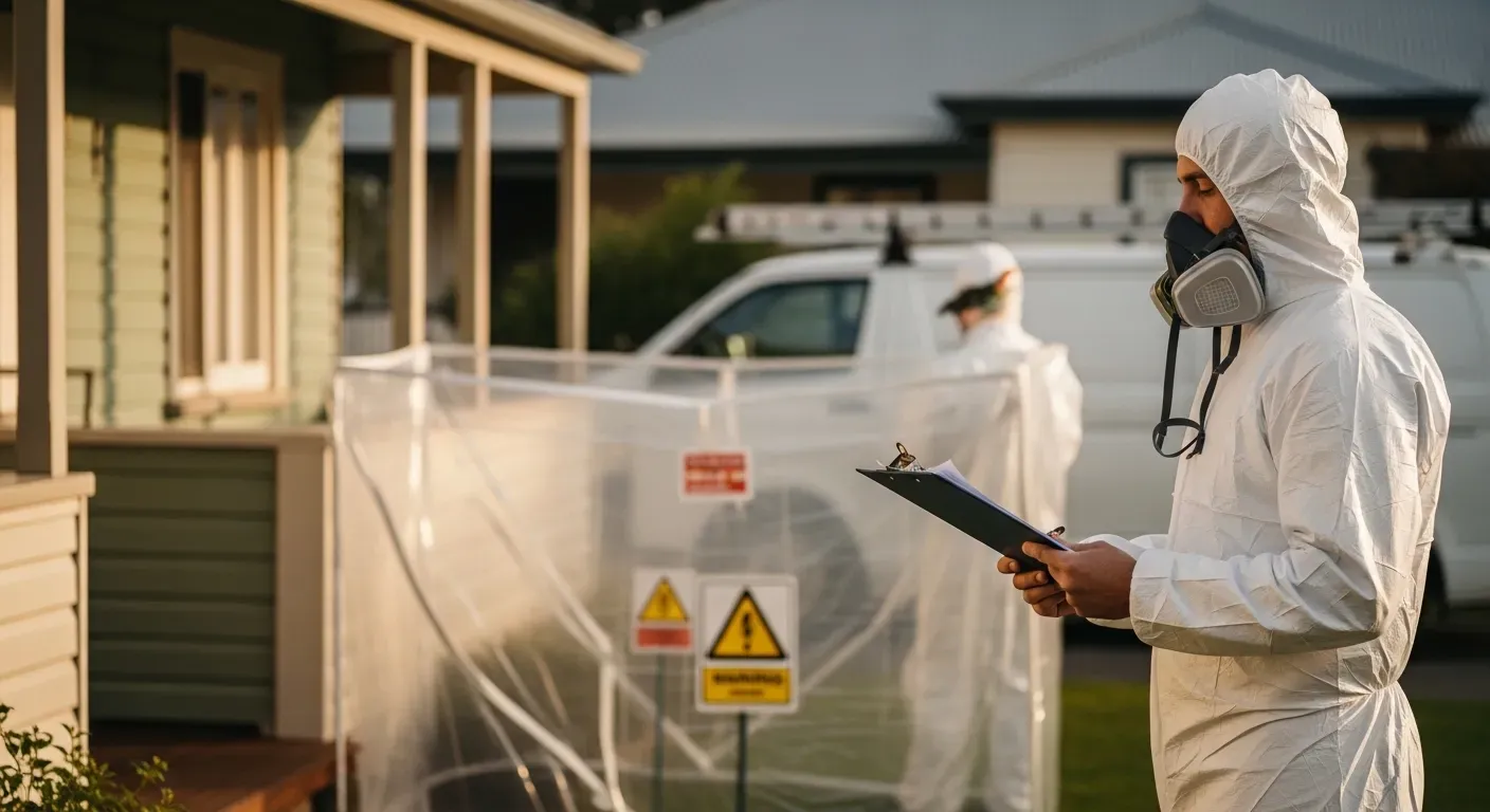 Licensed asbestos professional reviewing compliance documentation in Canberra