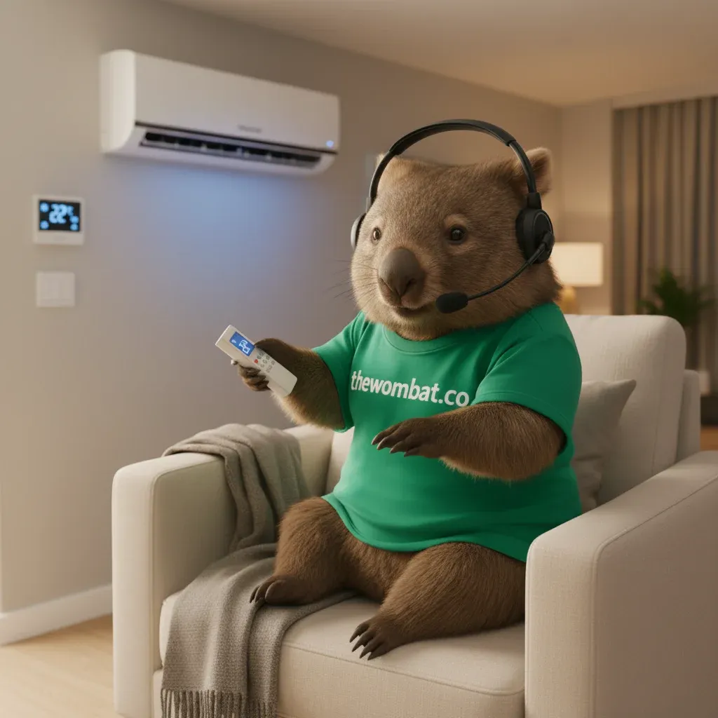 Air conditioning installer working in a Darwin home